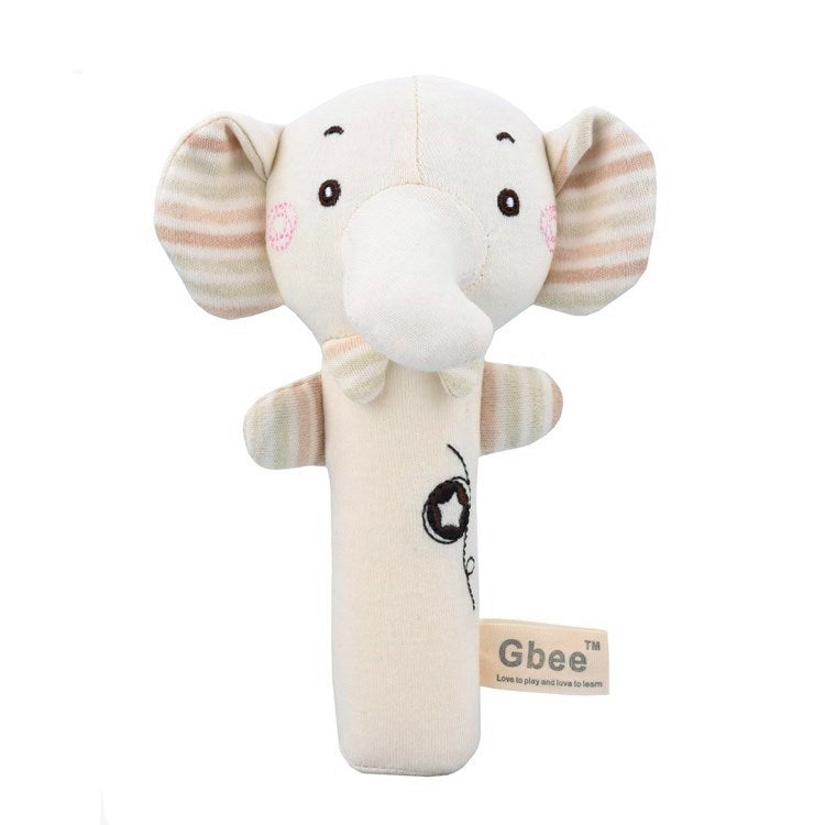 Baby Plush Animal Rattle Set – Soft Cartoon Comfort & Educational Handbells