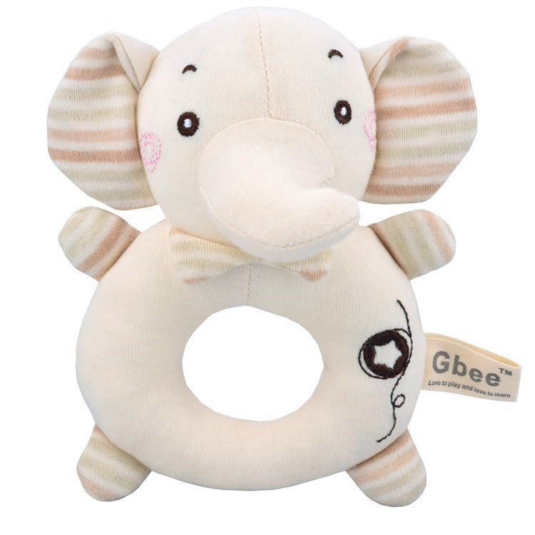 Baby Plush Animal Rattle Set – Soft Cartoon Comfort & Educational Handbells