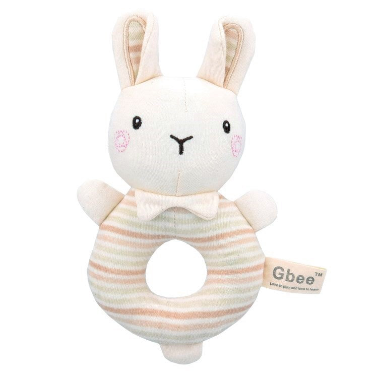 Baby Plush Animal Rattle Set – Soft Cartoon Comfort & Educational Handbells