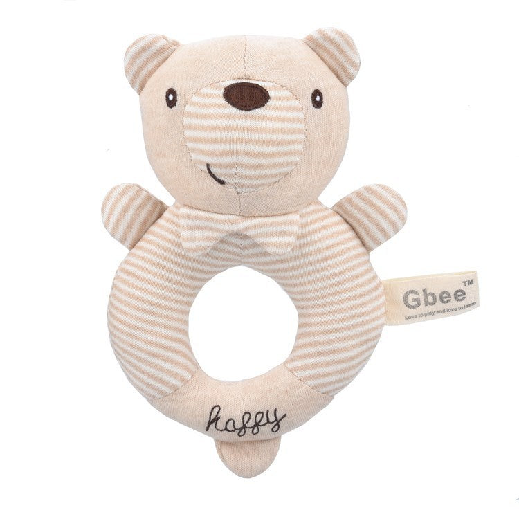 Baby Plush Animal Rattle Set – Soft Cartoon Comfort & Educational Handbells