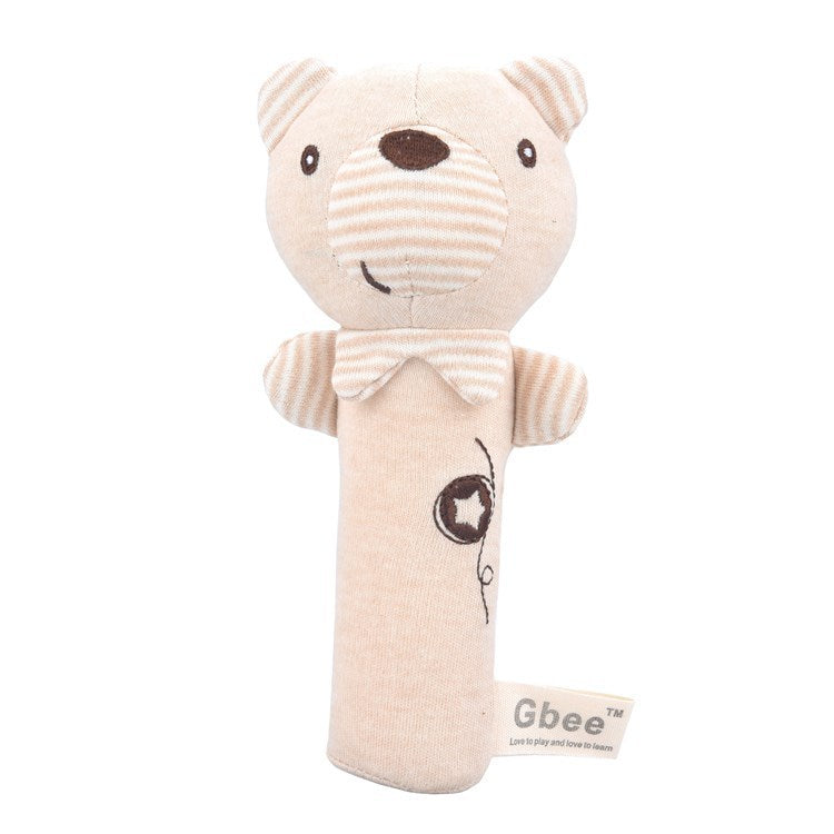 Baby Plush Animal Rattle Set – Soft Cartoon Comfort & Educational Handbells