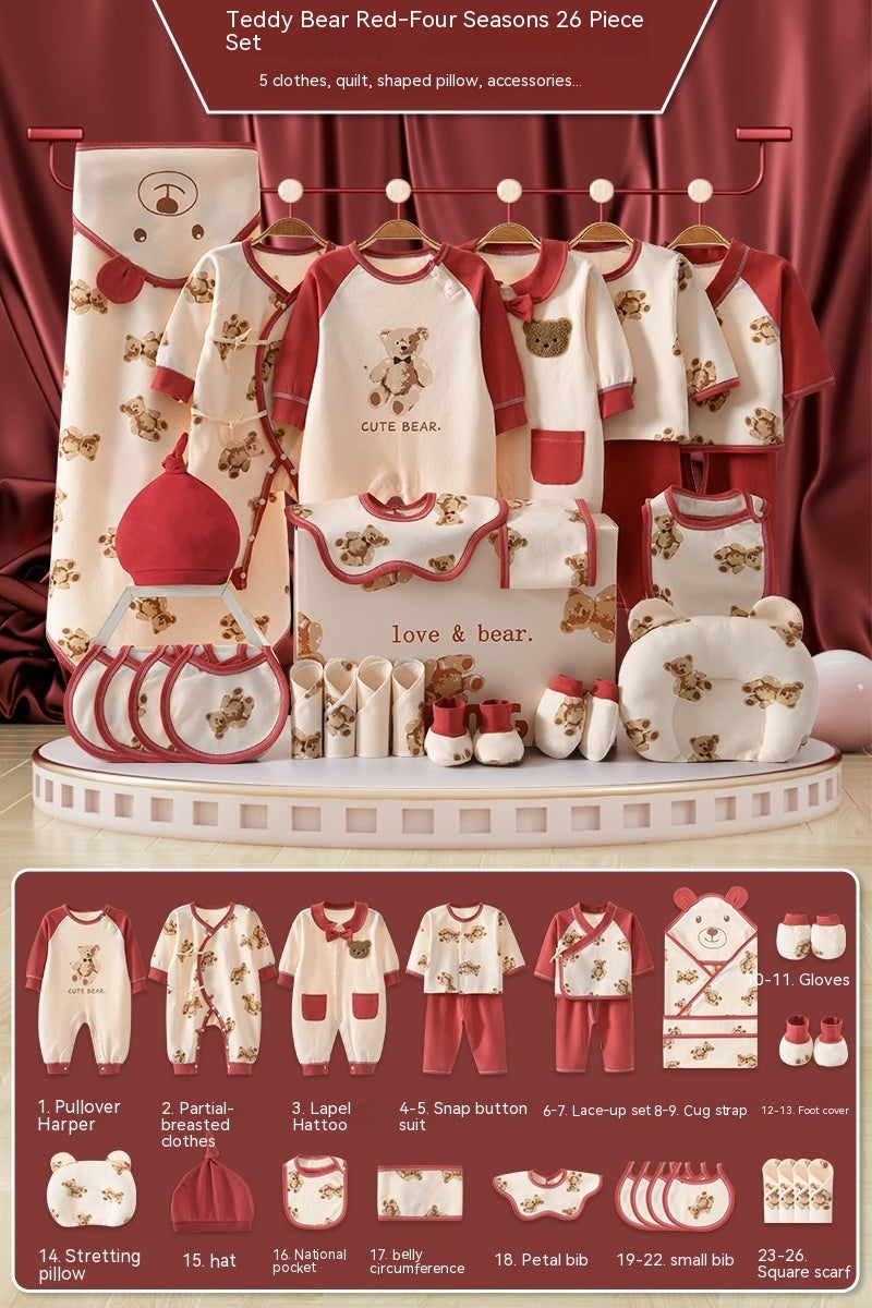 Newborn Baby Gift Box – Formal Cotton Outfit for First Month, 100 Days & Birthda
