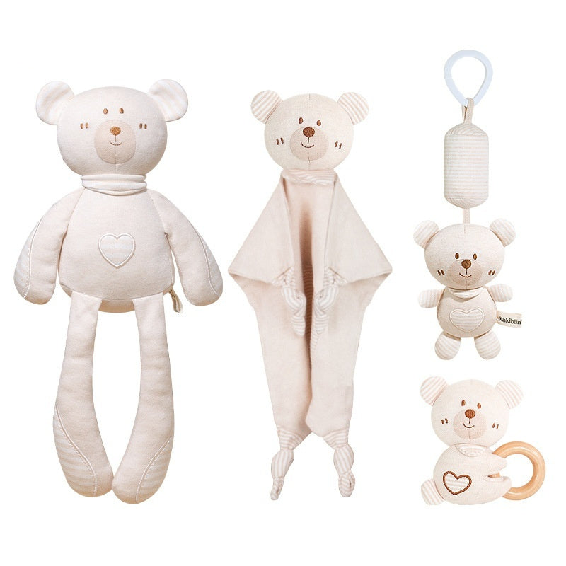 Baby Comforter Toy Gift Box – Organic Cotton Plush Sensory Set (0–3 Years)