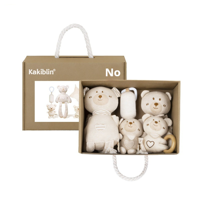 Baby Comforter Toy Gift Box – Organic Cotton Plush Sensory Set (0–3 Years)